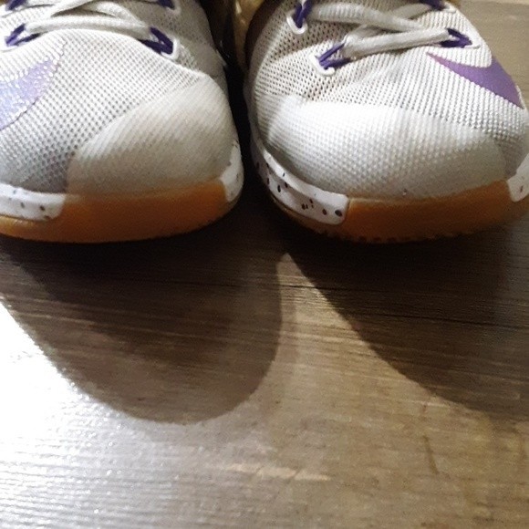 Nike Kid's KD VII GS, PBJ-WHITE/HYPER GRAPE-FUCHSIA FLSH-TM ORANGE, Youth Size 7 - Picture 15 of 16